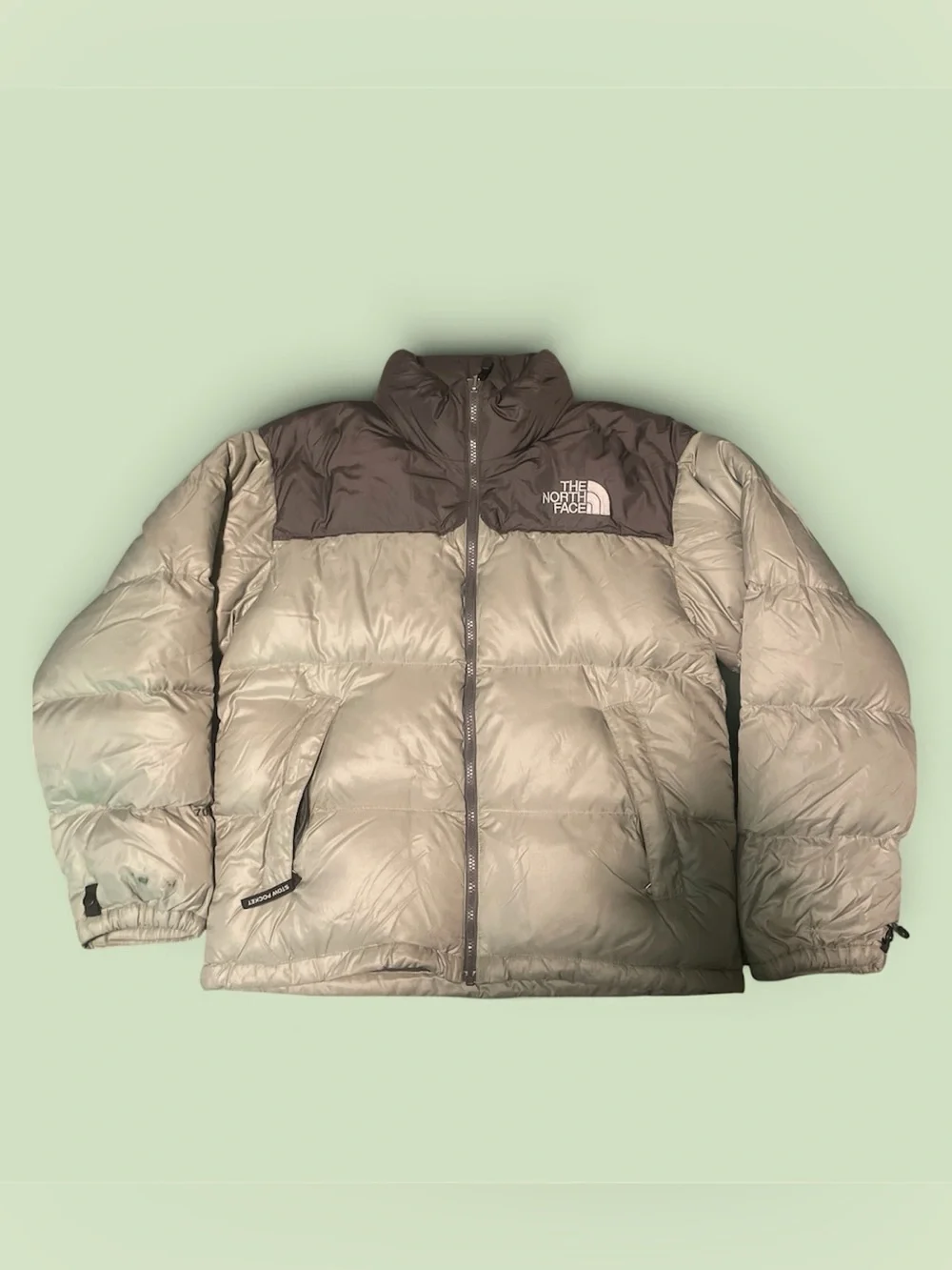 The North Face Two-Tone Brown & Tan Nuptse Puffer Jacket